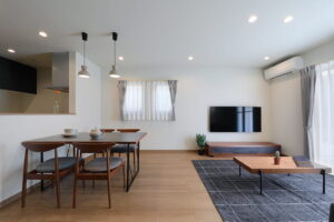 2階建てモデルハウスのリビング