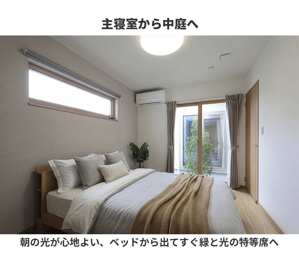 平屋の主寝室